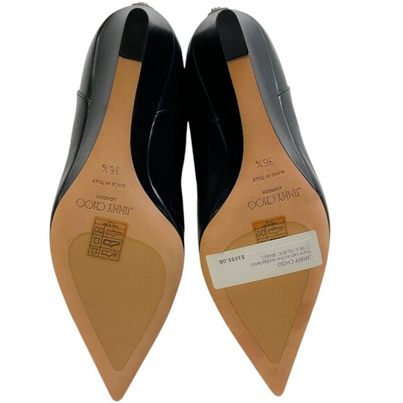 Jimmy Choo Black Leather Blake Wedge Boots - Picture 6 of 8